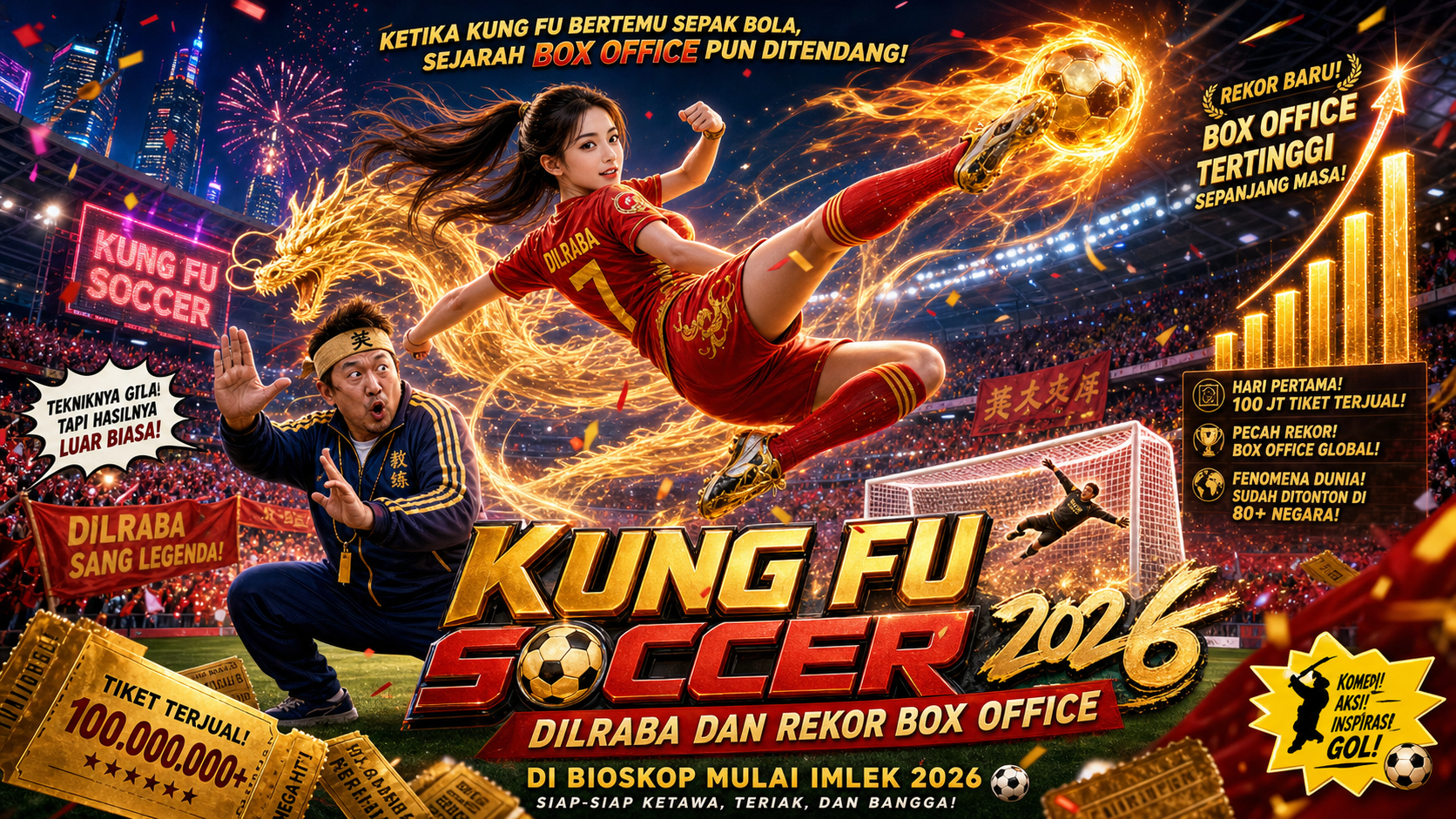 Kung Fu Soccer Stephen Chow 2026: Dilraba dan Rekor Box Office - stephen
