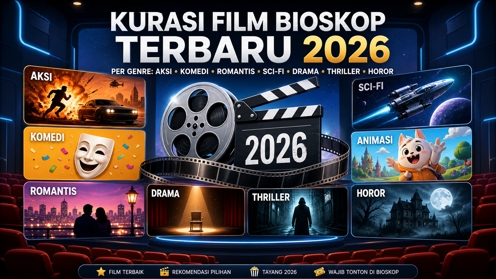 Kurasi Film Bioskop Terbaru 2026 per Genre, dari Aksi hingga Horor - film
