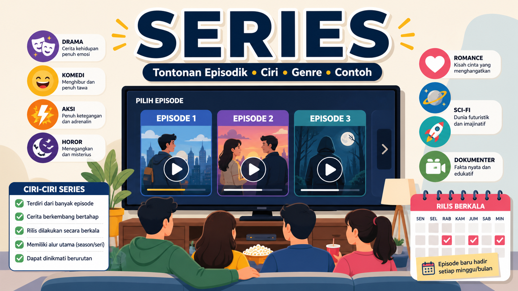 Series Adalah Tontonan Episodik: Ciri, Genre, dan Contohnya - series