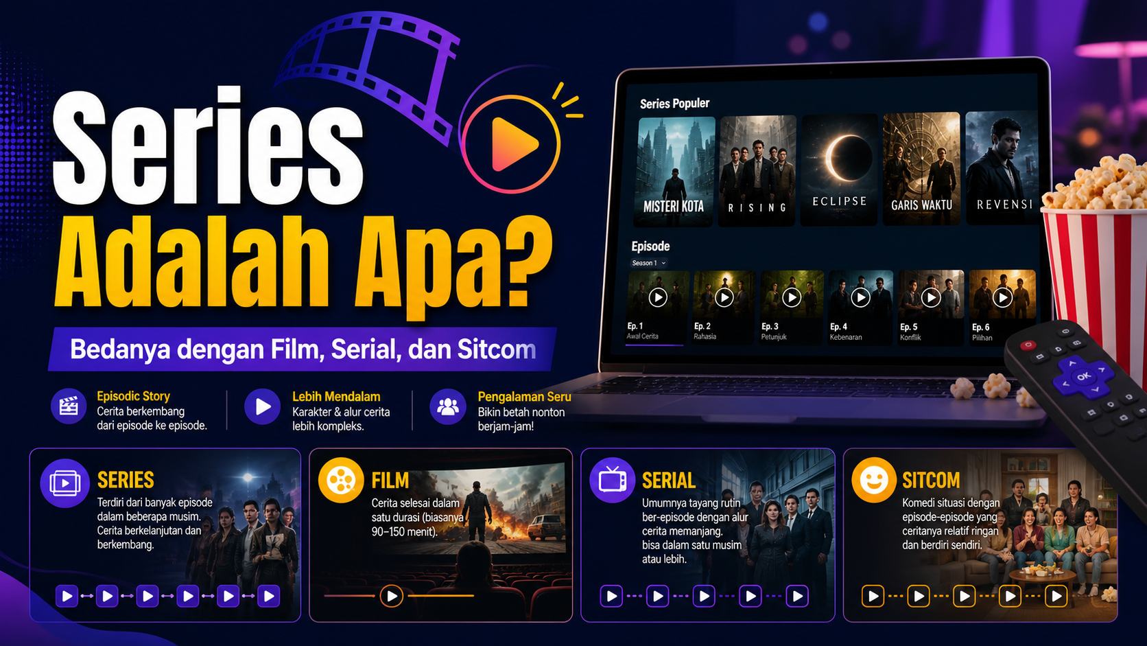 series - Series Adalah Apa? Bedanya dengan Film, Serial, dan Sitcom