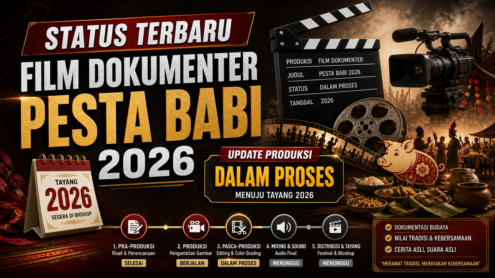 Status Terbaru Film Dokumenter Pesta Babi 2026 - dokumenter